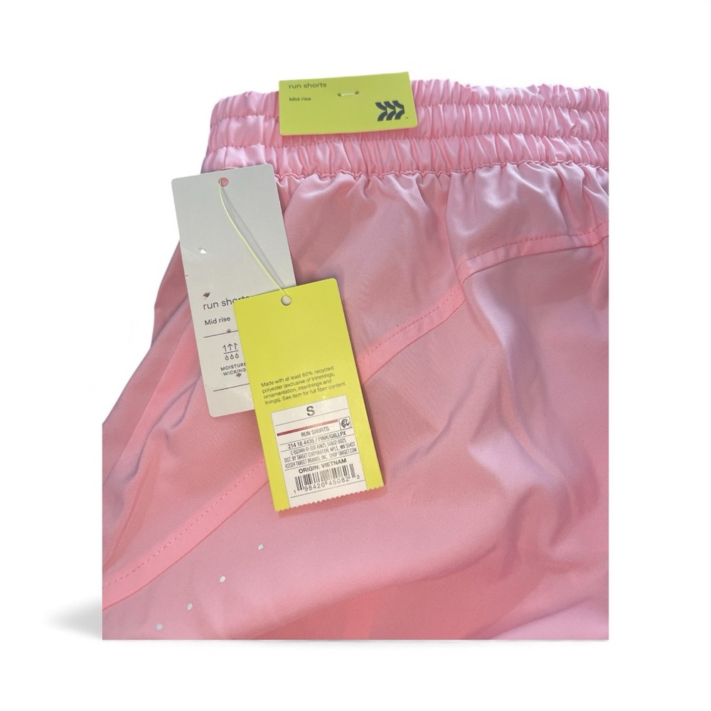All in Motion Pink Mid Rise Run Shorts Womens Size Small Athletic Workout